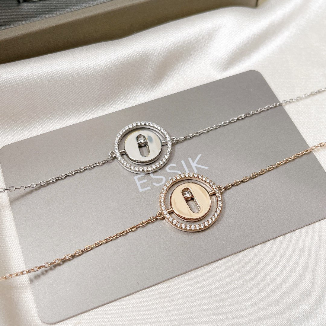 [Rosla]LUCKY MOVE PAVED DIAMOND BRACELET