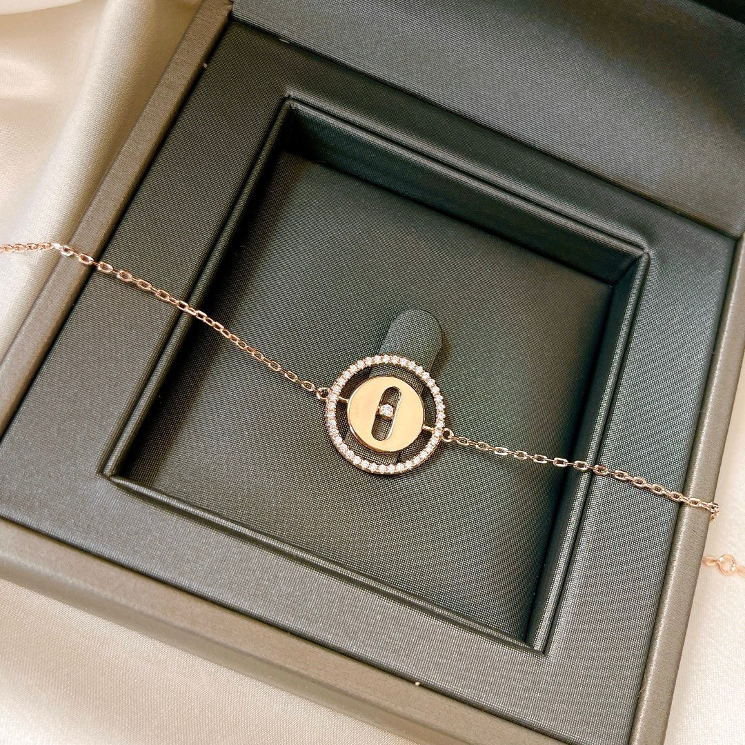 [Rosla]LUCKY MOVE PAVED DIAMOND BRACELET