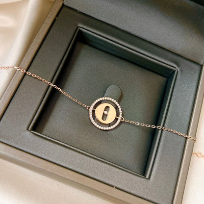 [Rosla]LUCKY MOVE PAVED DIAMOND BRACELET