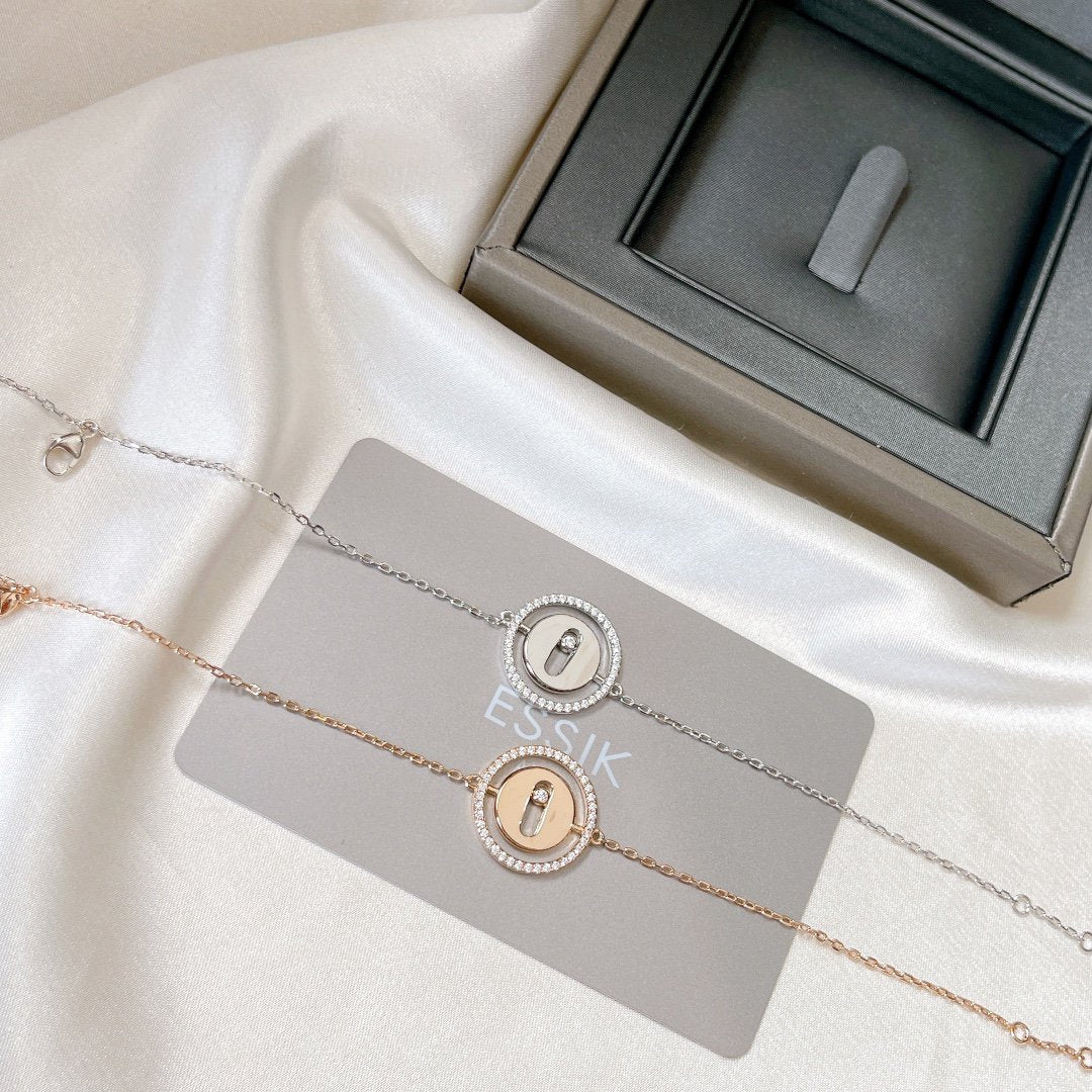 [Rosla]LUCKY MOVE PAVED DIAMOND BRACELET