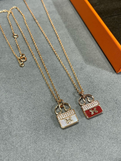 [Rosla]H CIRCE MOISSANITE PENDANT NECKLACE GOLD