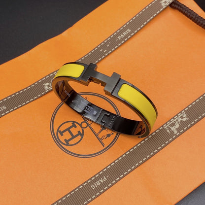 [Rosla]CLIC HM SO BLACK YELLOW BRACELET