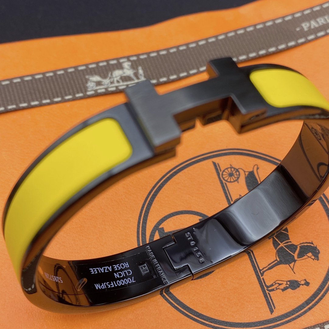 [Rosla]CLIC HM SO BLACK YELLOW BRACELET