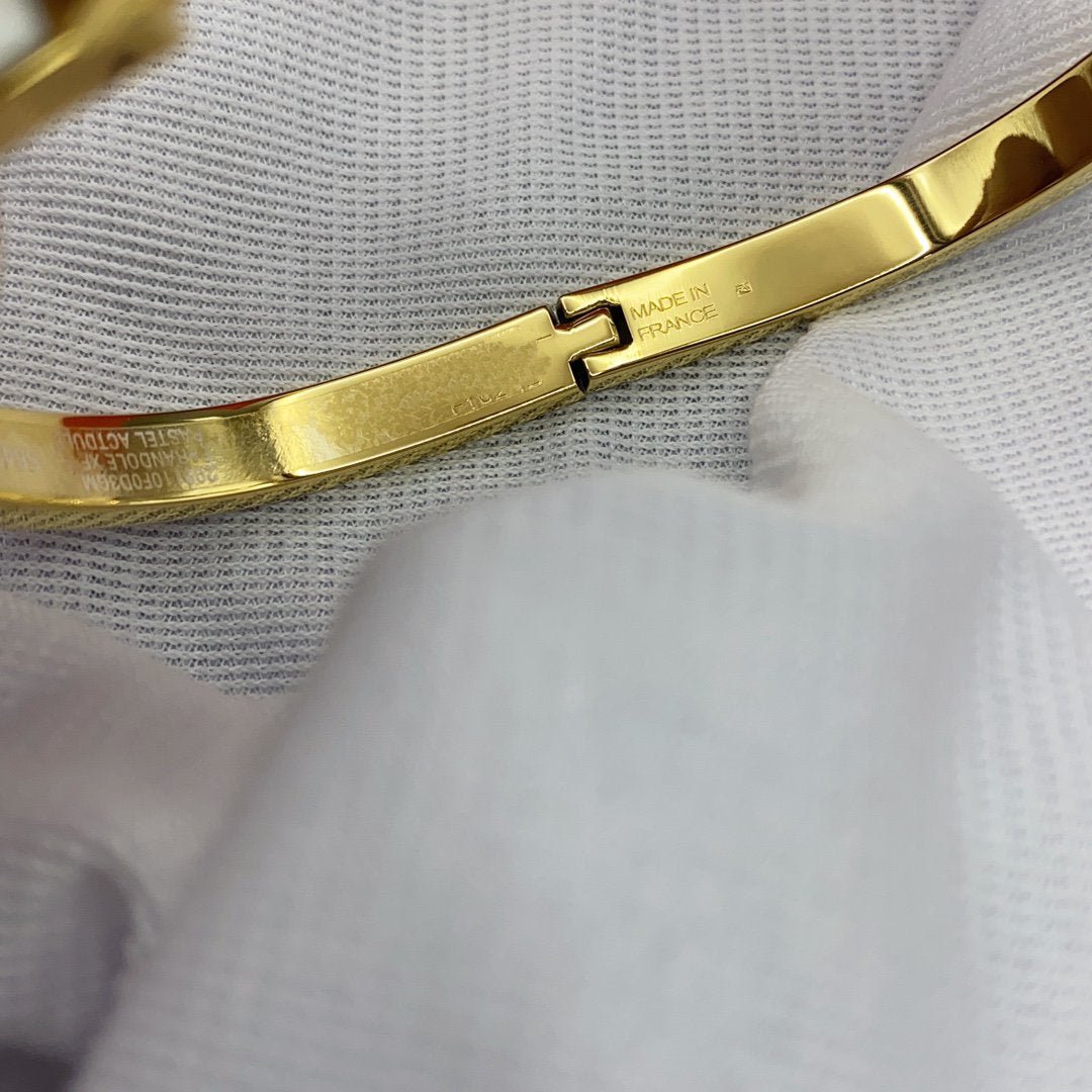 [Rosla]CLASSIC HM CLIC WHITE 8MM ENAMEL BRACELET