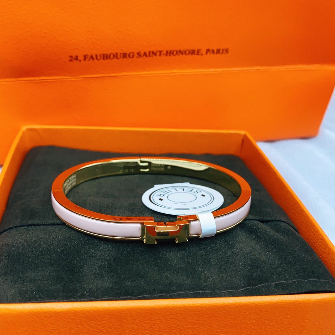 [Rosla]CLASSIC HM CLIC  PINK 8MM ENAMEL BRACELET