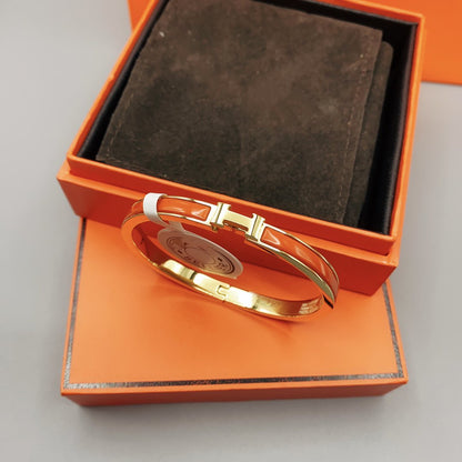 [Rosla]CLASSIC HM CLIC RED 8MM ENAMEL BRACELET