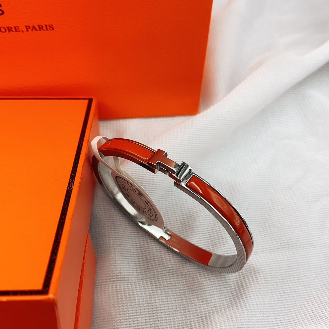 [Rosla]CLASSIC HM CLIC RED 8MM ENAMEL BRACELET