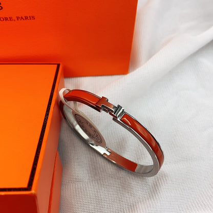 [Rosla]CLASSIC HM CLIC RED 8MM ENAMEL BRACELET