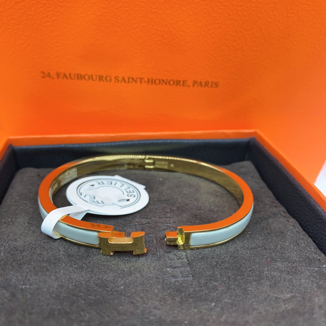 [Rosla]CLASSIC HM CLIC GREEN 8MM ENAMEL BRACELET