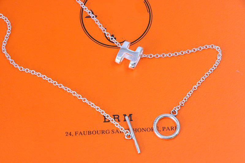 [Rosla]HM NECKLACE H LETTER OVAL SERIES