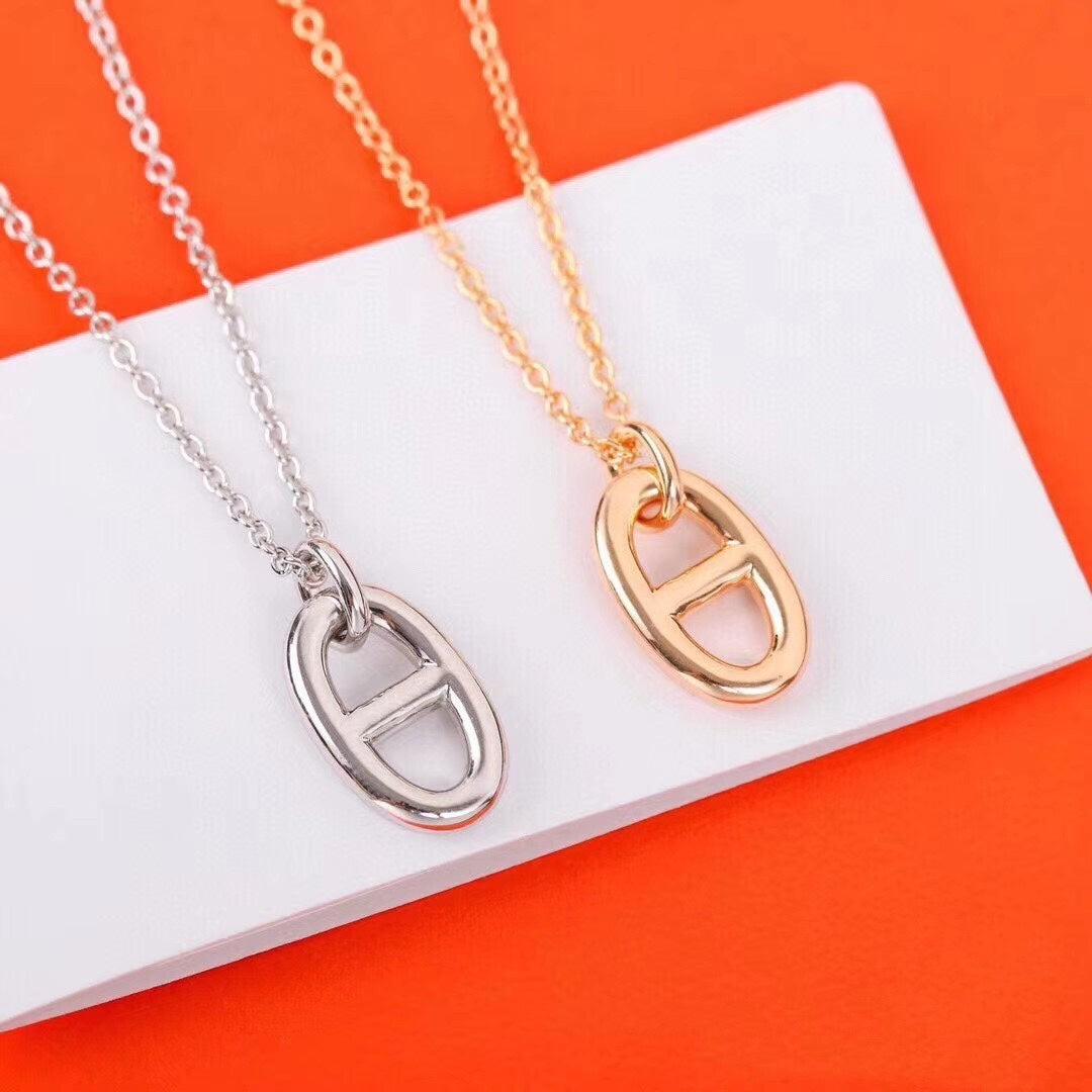 [Rosla]HM PIG NOSE NECKLACE