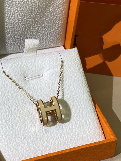 [Rosla]HM CLIC YELLOW ENAMEL GOLD NECKLACE