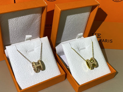 [Rosla]HM CLIC YELLOW ENAMEL GOLD NECKLACE