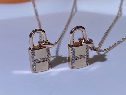 [Rosla]HM ADVANCED NICHE LOCK HEAD NECKLACE DIAMONDS