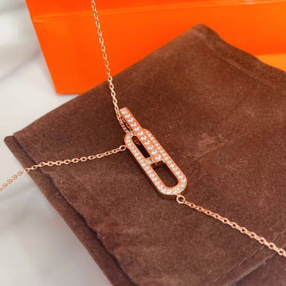 [Rosla]HM NECKLACE PLATINUM ROSE GOLD DIAMOND