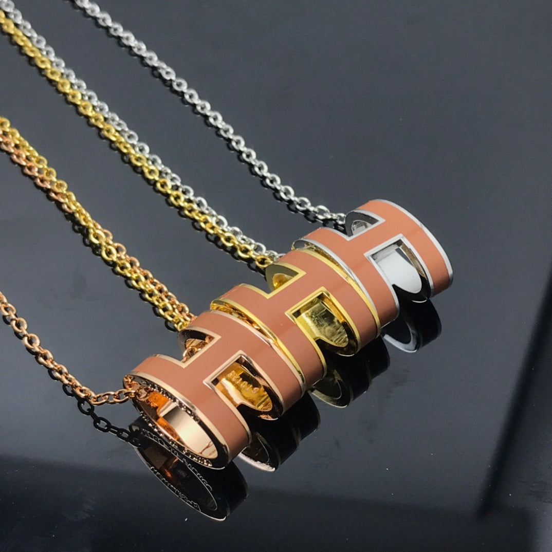 [Rosla]H NECKLACE BROWN