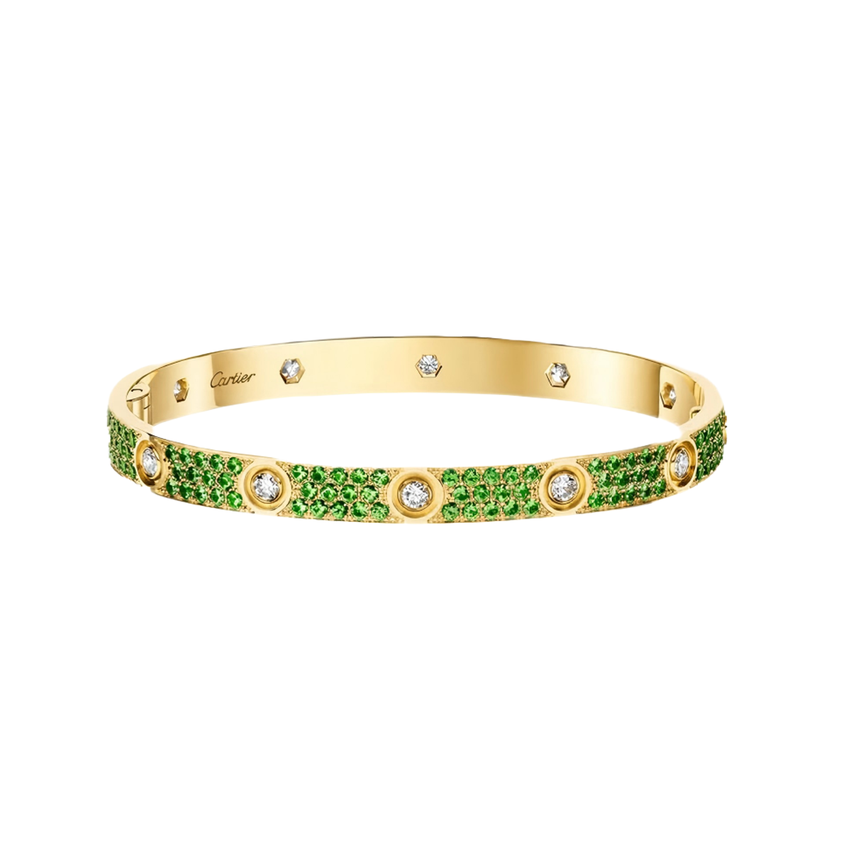 [Rosla]2026 PAVE GEMSTONE LOVE BRACELET 6.1MM 10 DIAMONDS