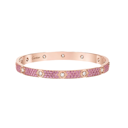 [Rosla]2026 PAVE GEMSTONE LOVE BRACELET 6.1MM 10 DIAMONDS