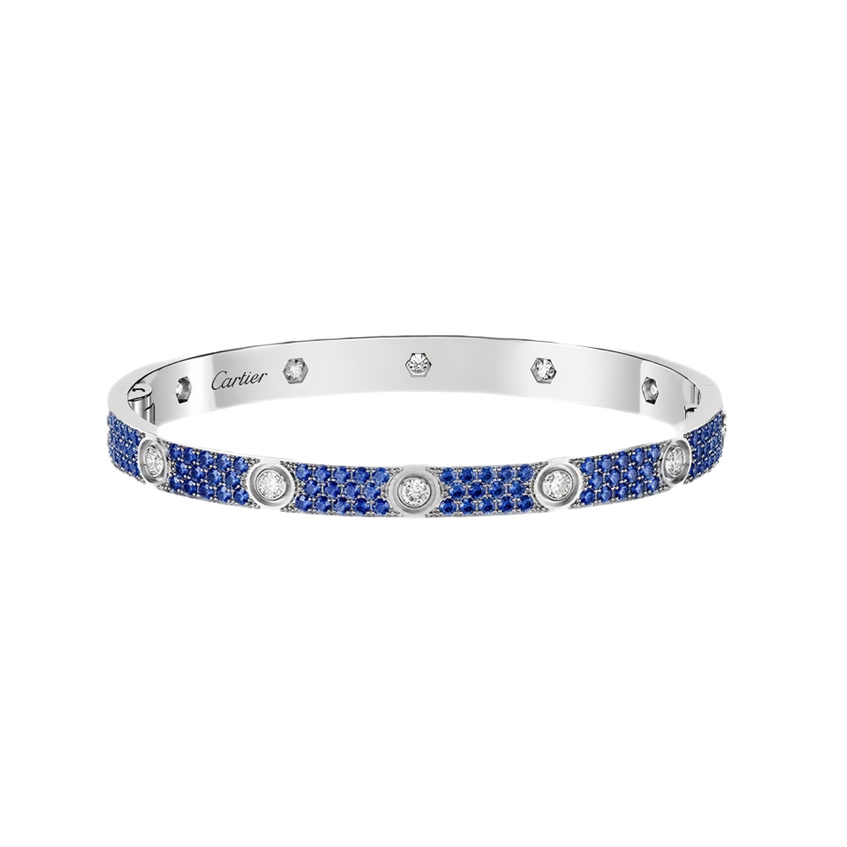 [Rosla]2026 PAVE GEMSTONE LOVE BRACELET 6.1MM 10 DIAMONDS