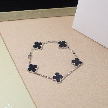 [Rosla] CLOVER 5 MOTIF ONYXS BRACELET COLLECTION
