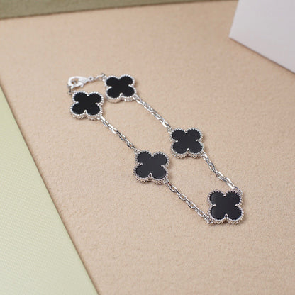 [Rosla] CLOVER 5 MOTIF ONYXS BRACELET COLLECTION