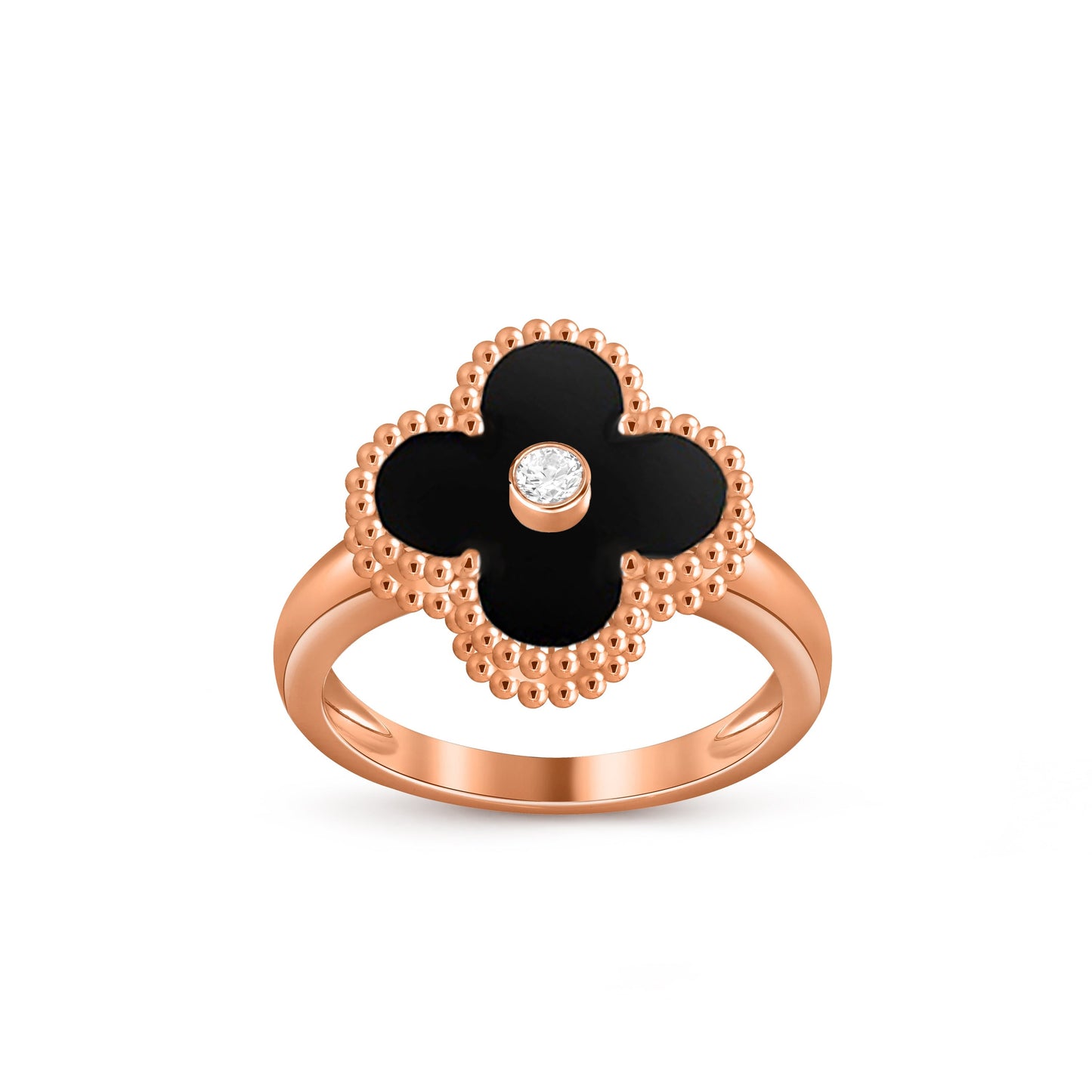 [Rosla]CLOVER DIAMOND RING ROSE GOLD COLLECTION