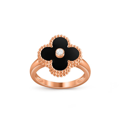 [Rosla]CLOVER DIAMOND RING ROSE GOLD COLLECTION