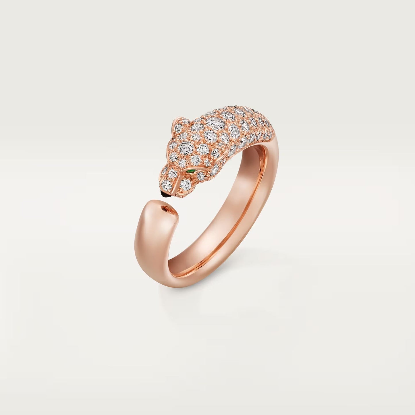 [Rosla]PANTHERE HALF DIAMOND SMALL RING