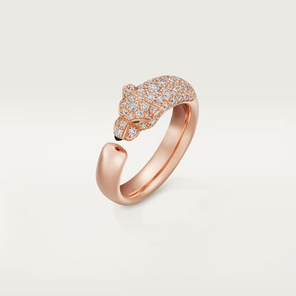 [Rosla]PANTHERE HALF DIAMOND SMALL RING