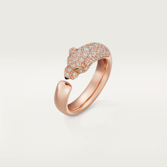 [Rosla]PANTHERE HALF DIAMOND SMALL RING