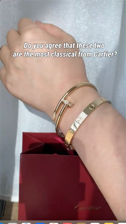 [Rosla] LOVE Classic & JUSTE Diamond Bracelet Stack Set