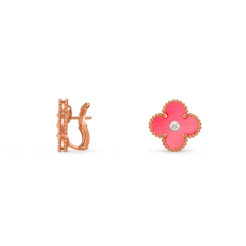 [Rosla]CLOVER 15MM MOP DIAMOND EARRINGS COLLECTION