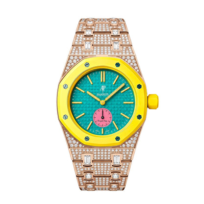 [Rosla]Royal Oak Pop Exclusive Bioceramic Case & Bioceramic Strap Full Diamond