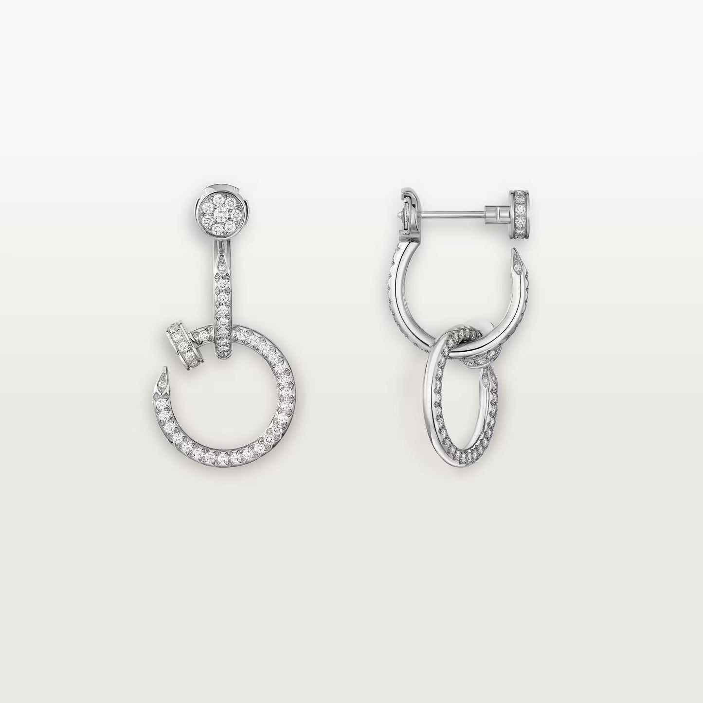 [Rosla]JUSTE FULL DIAMOND DOUBLE EARRINGS