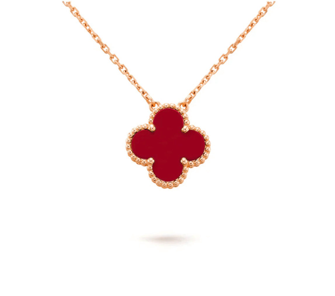 [Rosla]CLOVER 15MM SINGLE FLOWER NECKLACE COLLECTION