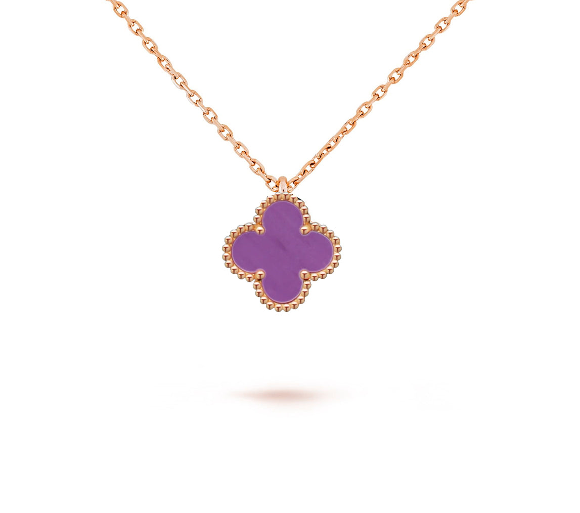 [Rosla]CLOVER MINI 9.5MM CARNELIANS NECKLACE COLLECTION