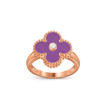 [Rosla]CLOVER DIAMOND RING ROSE GOLD COLLECTION