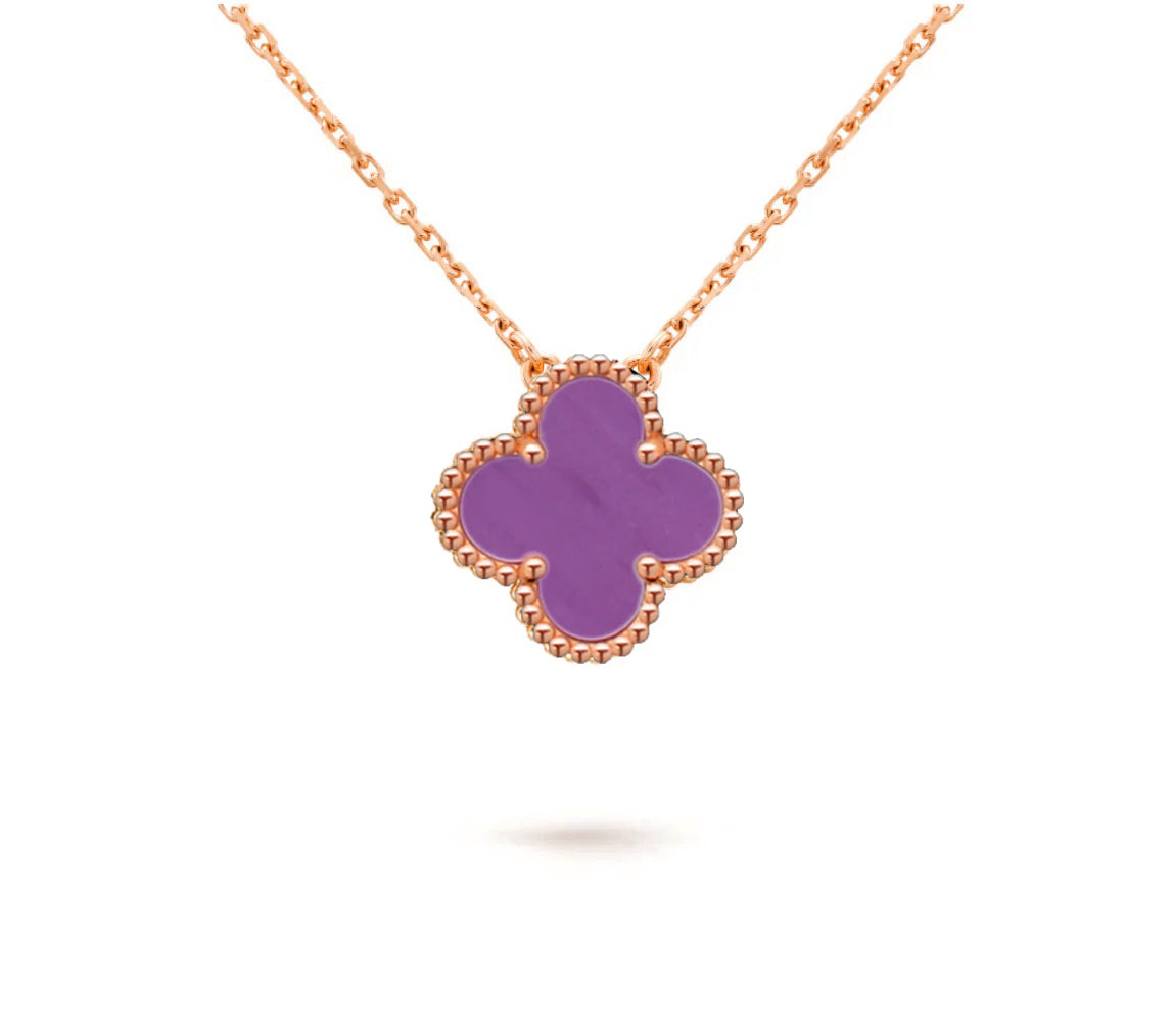 [Rosla]CLOVER 15MM SINGLE FLOWER NECKLACE COLLECTION