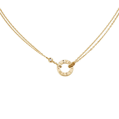 [Rosla]LOVE NECKLACE 16MM 2 DIAMONDS