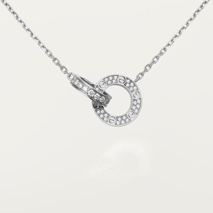 [Rosla]LOVE  FULL DIAMOND PENDANT NECKLACE