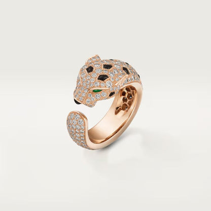 [Rosla]PANTHERE SPOTTED FULL DIAMOND MEDIUM RING