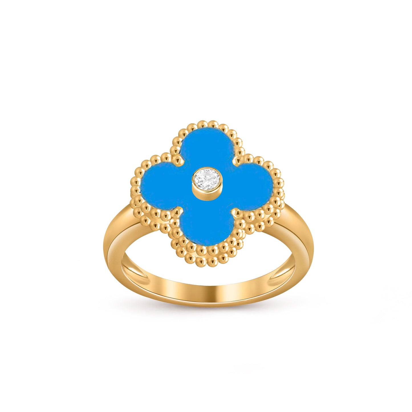 [Rosla]CLOVER DIAMOND RING GOLD COLLECTION