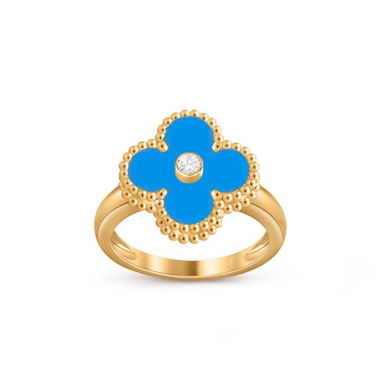 [Rosla]CLOVER DIAMOND RING GOLD COLLECTION