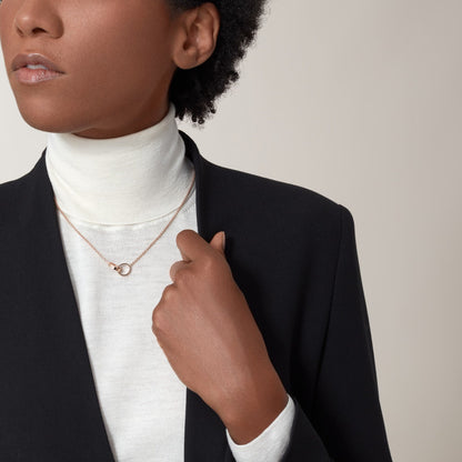 [Rosla]LOVE DOUBLE RING NECKLACE