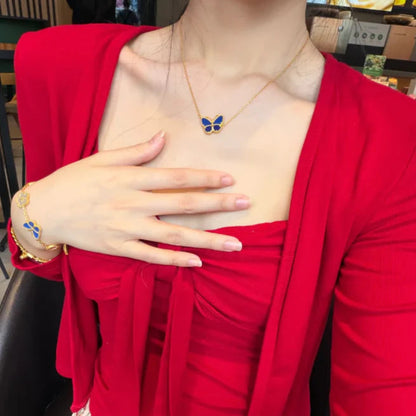 [LUXE]2026 NEW STYLE LUCKY SPRING BUTTERFLY 1 MOTIFS FLOWER NECKLACE