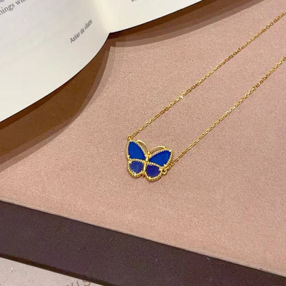 [LUXE]2026 NEW STYLE LUCKY SPRING BUTTERFLY 1 MOTIFS FLOWER NECKLACE