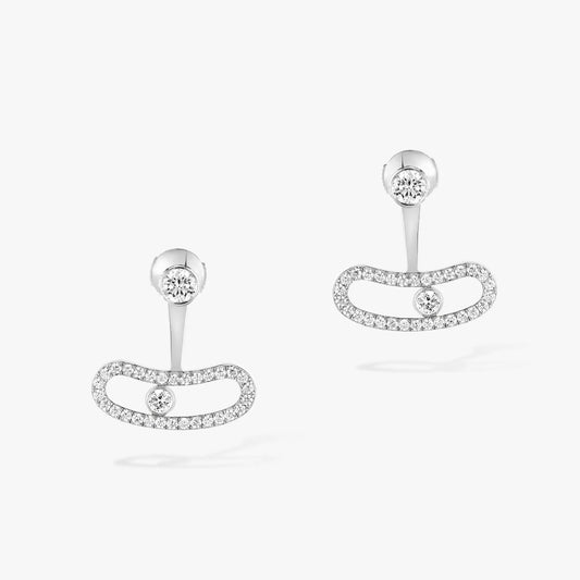 [Rosla]MOVE UNO SILVER DIAMOND EARRINGS