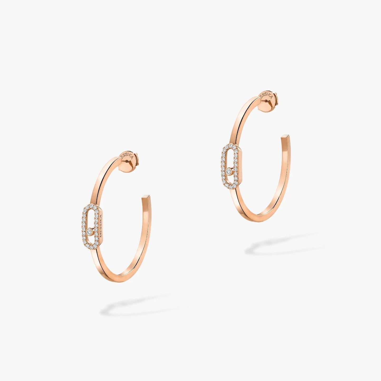 [Rosla]CREOLES MOVE UNO PM DIAMOND EARRINGS