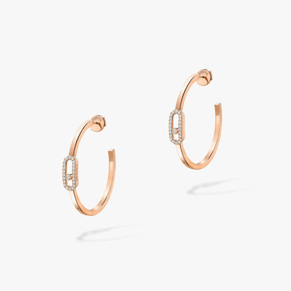 [Rosla]CREOLES MOVE UNO PM DIAMOND EARRINGS