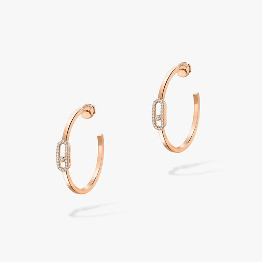 [Rosla]CREOLES MOVE UNO PM DIAMOND EARRINGS